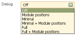 debug module positions