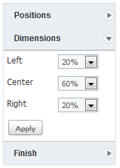 frontpage columns dimensions